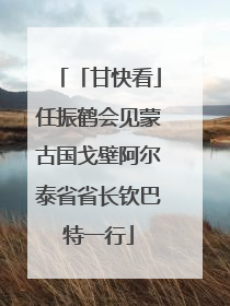 「甘快看」任振鹤会见蒙古国戈壁阿尔泰省省长钦巴特一行