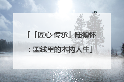 「匠心·传承」陆德怀：墨线里的木构人生