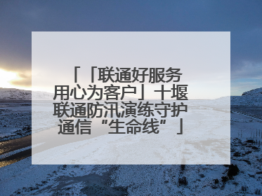 「联通好服务 用心为客户」十堰联通防汛演练守护通信“生命线”