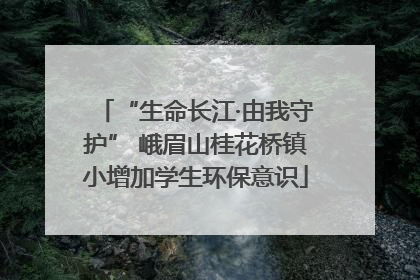 “生命长江·由我守护” 峨眉山桂花桥镇小增加学生环保意识