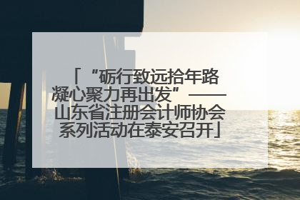 “砺行致远拾年路 凝心聚力再出发”——山东省注册会计师协会系列活动在泰安召开