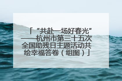 “共赴一场好春光”——杭州市第三十五次全国助残日主题活动共绘幸福答卷（组图）