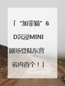 “加菲猫”6D沉浸MINI剧场登陆东营 省内首个！