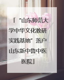 “山东师范大学中华文化教研实践基地”落户山东新中鲁中医医院