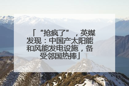 “抢疯了”，英媒发现：中国产太阳能和风能发电设施，备受邻国热捧