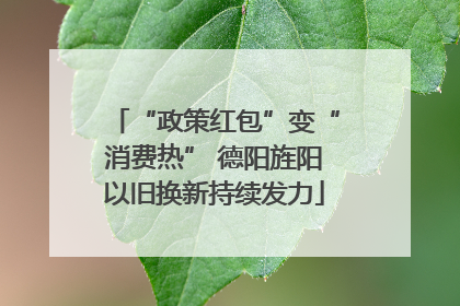 “政策红包”变“消费热” 德阳旌阳以旧换新持续发力