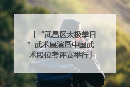 “武昌区太极拳日”武术展演暨中国武术段位考评赛举行