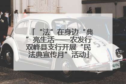 “法”在身边“典”亮生活——农发行双峰县支行开展“民法典宣传月”活动