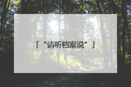 “请听档案说”