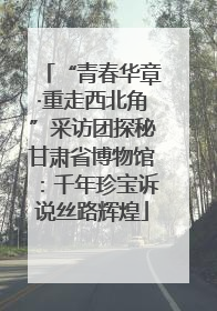 “青春华章·重走西北角”采访团探秘甘肃省博物馆：千年珍宝诉说丝路辉煌