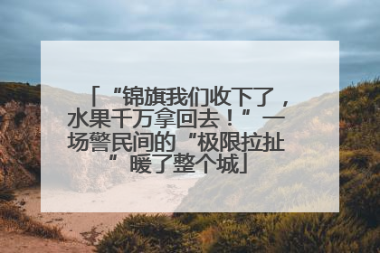 “锦旗我们收下了，水果千万拿回去！”一场警民间的“极限拉扯”暖了整个城