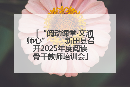 “阅动课堂·文润师心”——新田县召开2025年度阅读骨干教师培训会