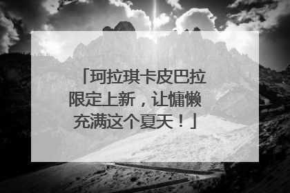 珂拉琪卡皮巴拉限定上新，让慵懒充满这个夏天！