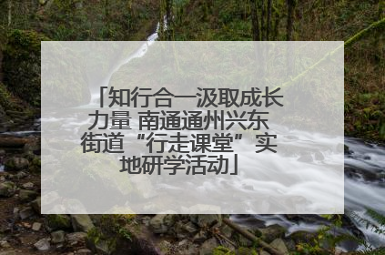 知行合一汲取成长力量 南通通州兴东街道“行走课堂”实地研学活动