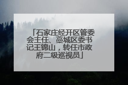 石家庄经开区管委会主任、藁城区委书记王锦山，转任市政府二级巡视员