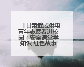 甘肃武威供电青年志愿者进校园：安全课堂学知识 红色故事润童心