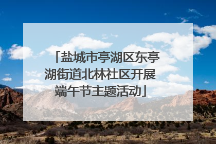 盐城市亭湖区东亭湖街道北林社区开展端午节主题活动