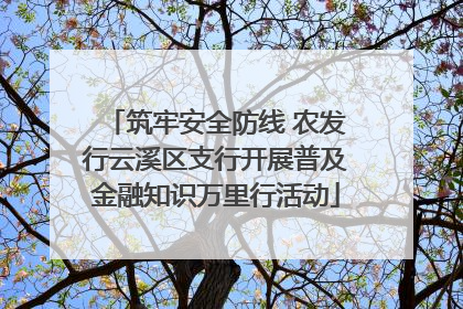 筑牢安全防线 农发行云溪区支行开展普及金融知识万里行活动