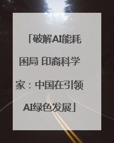 破解AI能耗困局 印裔科学家：中国在引领AI绿色发展