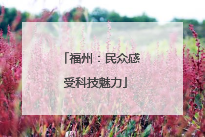福州：民众感受科技魅力