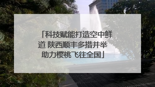 科技赋能打造空中鲜道 陕西顺丰多措并举助力樱桃飞往全国