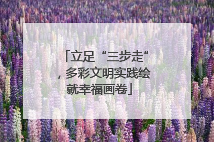立足“三步走”，多彩文明实践绘就幸福画卷