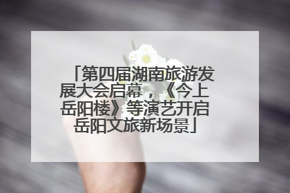 第四届湖南旅游发展大会启幕，《今上岳阳楼》等演艺开启岳阳文旅新场景