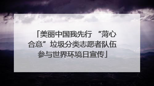 美丽中国我先行 “菏心合意”垃圾分类志愿者队伍参与世界环境日宣传