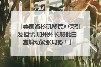 美国洛杉矶移民冲突引发担忧 加州州长怒批白宫煽动紧张局势！