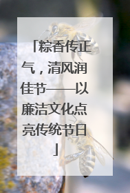 粽香传正气，清风润佳节——以廉洁文化点亮传统节日