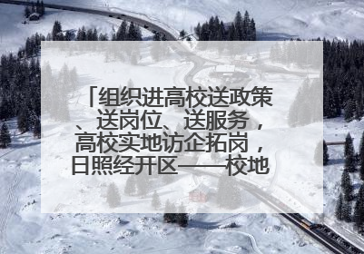组织进高校送政策、送岗位、送服务，高校实地访企拓岗，日照经开区——校地企联动，激活人才发展“引擎”