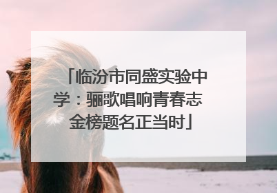 临汾市同盛实验中学：骊歌唱响青春志 金榜题名正当时