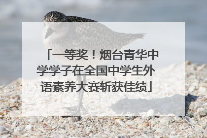 一等奖！烟台青华中学学子在全国中学生外语素养大赛斩获佳绩