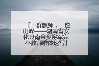 一群教师，一座山峰——湖南省安化县南金乡将军完小教师群体速写
