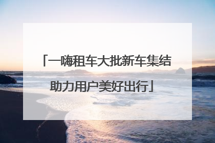 一嗨租车大批新车集结 助力用户美好出行