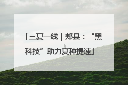 三夏一线｜郏县：“黑科技”助力夏种提速