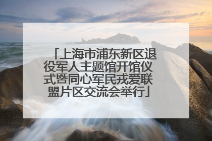 上海市浦东新区退役军人主题馆开馆仪式暨同心军民戎爱联盟片区交流会举行