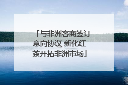 与非洲客商签订意向协议 新化红茶开拓非洲市场