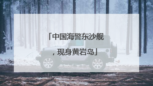 中国海警东沙舰，现身黄岩岛
