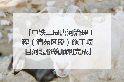 中铁二局唐河治理工程（清苑区段）施工项目河堤修筑顺利完成