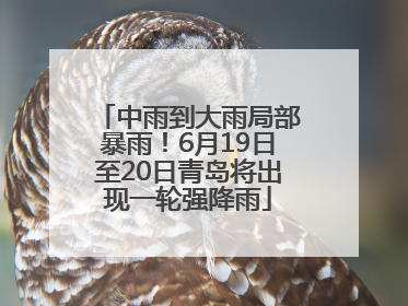 中雨到大雨局部暴雨！6月19日至20日青岛将出现一轮强降雨