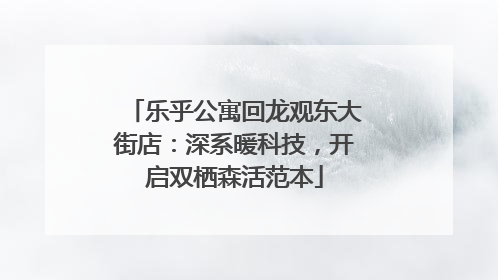 乐乎公寓回龙观东大街店：深系暖科技，开启双栖森活范本