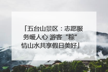 五台山景区：志愿服务暖人心 游客“粽”情山水共享假日美好