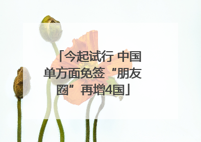 今起试行 中国单方面免签“朋友圈”再增4国