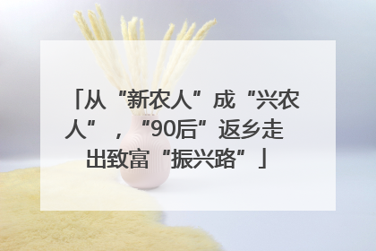 从“新农人”成“兴农人”，“90后”返乡走出致富“振兴路”