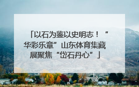 以石为鉴以史明志！“华彩乐章”山东体育集藏展聚焦“岱石丹心”