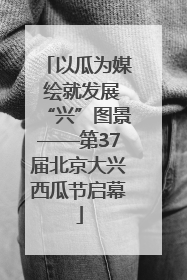 以瓜为媒 绘就发展“兴”图景——第37届北京大兴西瓜节启幕