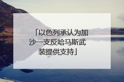 以色列承认为加沙一支反哈马斯武装提供支持