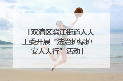 双清区滨江街道人大工委开展“法治护绿护安人大行”活动
