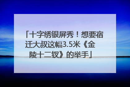 十字绣银屏秀！想要宿迁大叔这幅3.5米《金陵十二钗》的举手